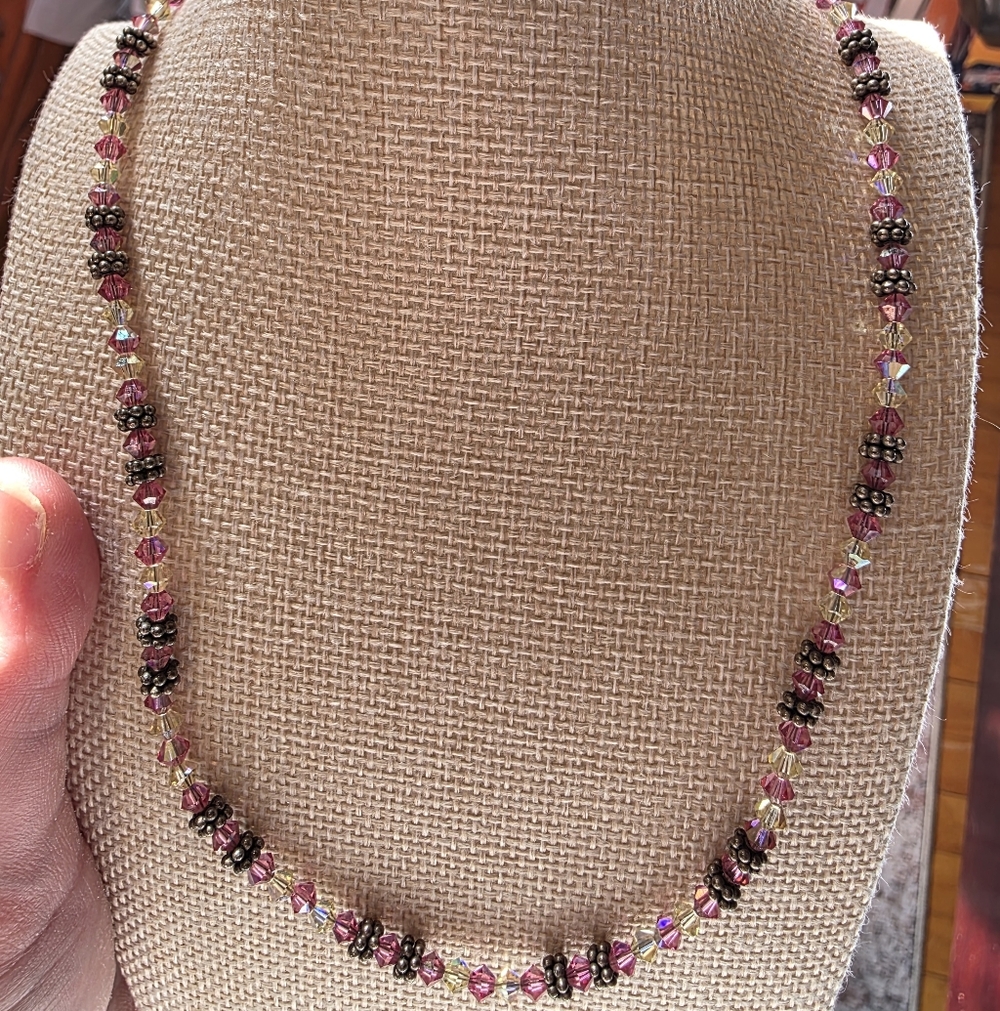 Elyse Ryan Lemonade Sterling Silver 925 Crystal Beaded Necklace - Picture 2 of 4